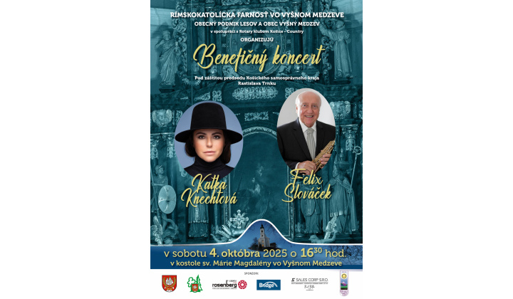 Benefičný koncert 4.10.2025 Vyšný Mdzev