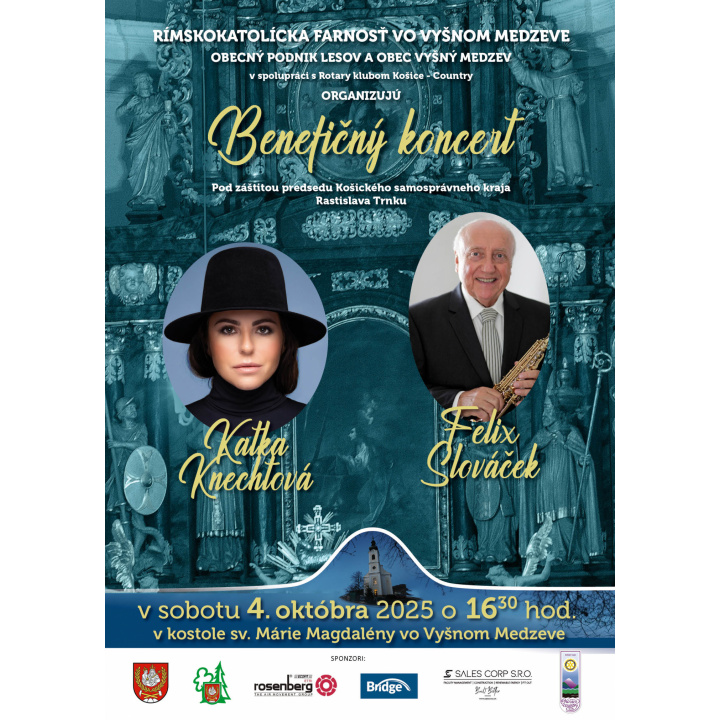 Benefičný koncert 4.10.2025 Vyšný Mdzev