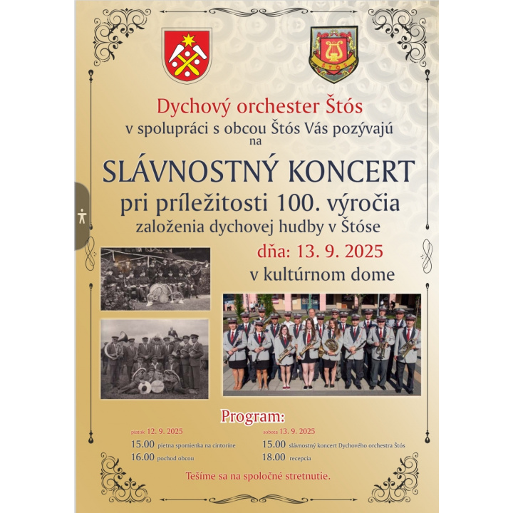 Oslava 100. Výročia Dychovky Štós 12.-13.09.2025