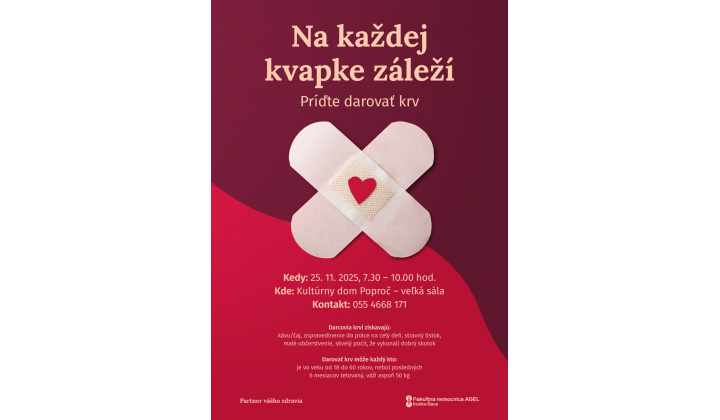 Poproč - darovanie krvi