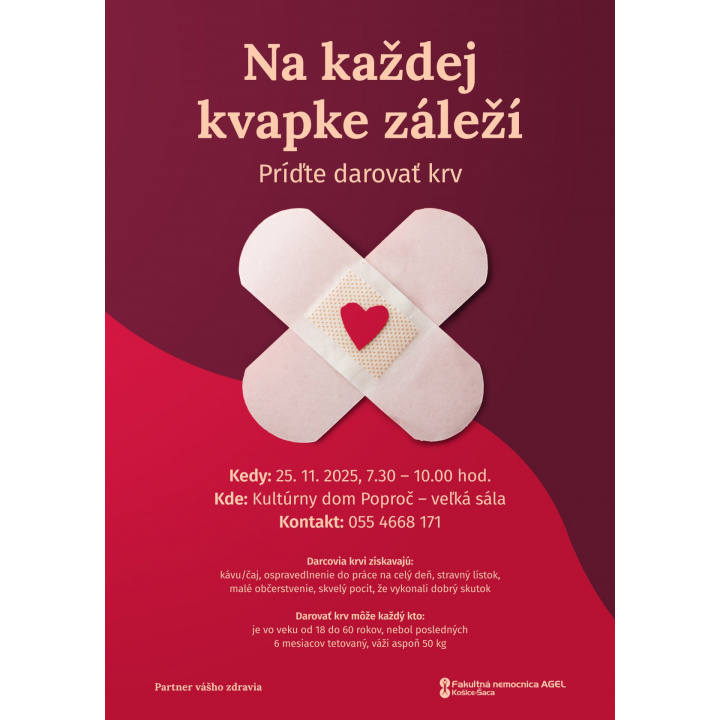 Poproč - darovanie krvi