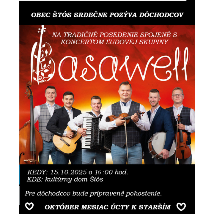 Posedenie pre dôchodcov 15.10.2025 V KSB Štós